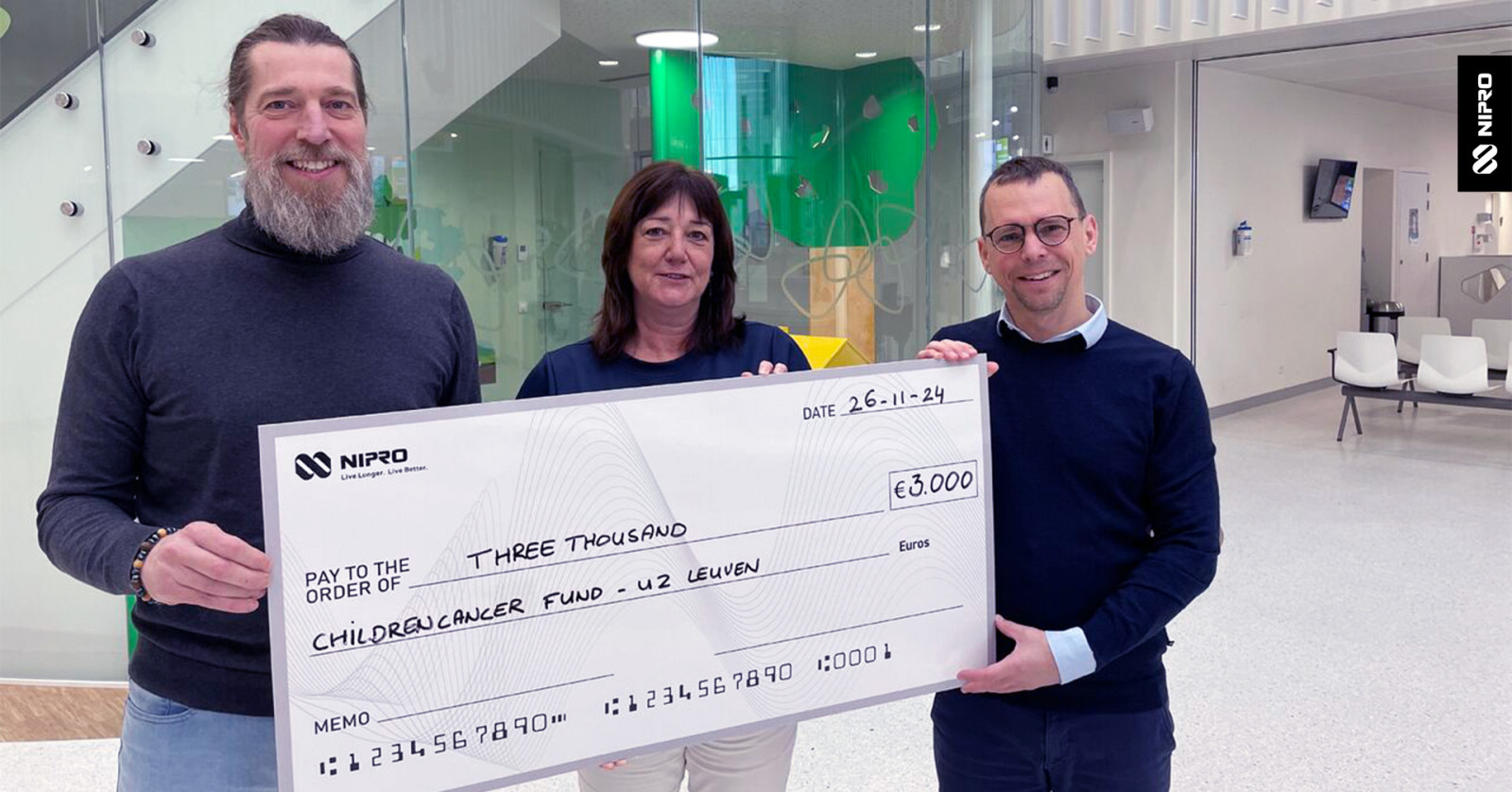 Nipro Doubles Children's Cancer Fund Donation